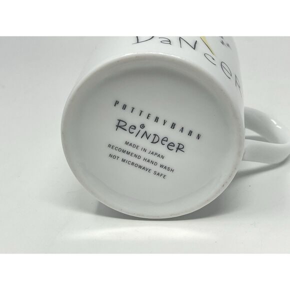 Pottery Barn Reindeer Dancer Christmas Coffee Cocoa Cup Mug 4” Replacement - Picture 6 of 6